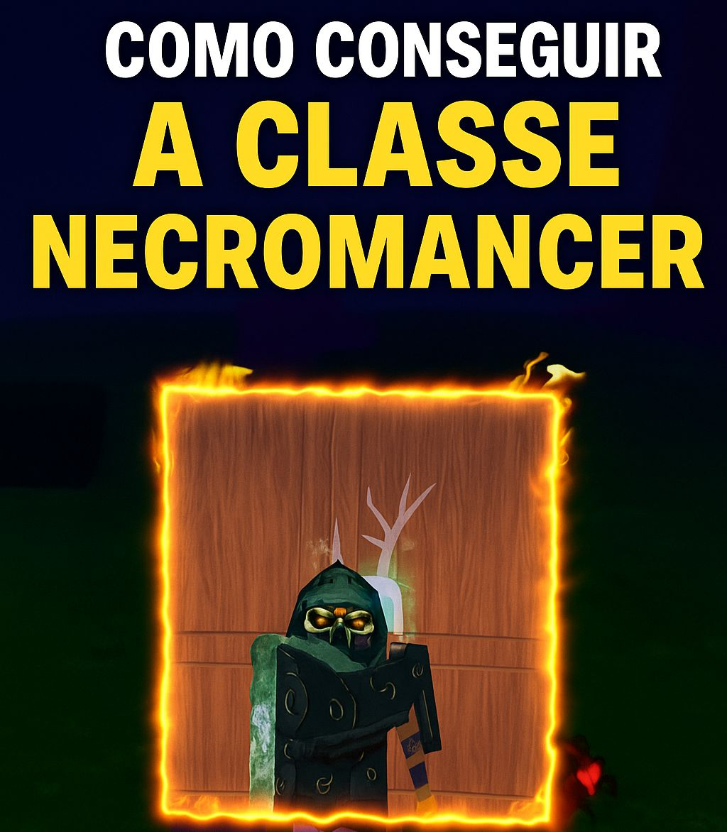 Classe Necromancer do Roblox com feitiços e poderes sombrios
